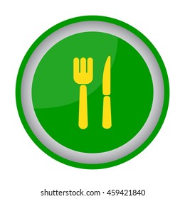 Web line icon. Cutlery (fork, knife)