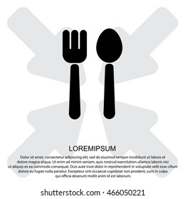 Web line icon. Cutlery (fork and spoon)