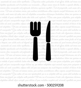 Web line icon. Cutlery (fork, knife)