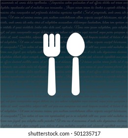 Web line icon. Cutlery (fork and spoon)