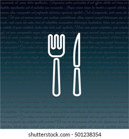 Web line icon. Cutlery (fork, knife)