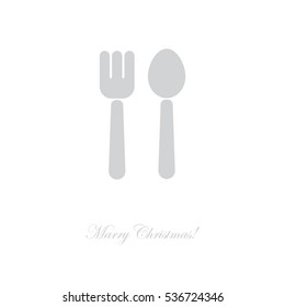 Web line icon. Cutlery (fork and spoon)