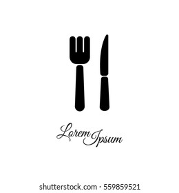 Web line icon. Cutlery (fork, knife)
