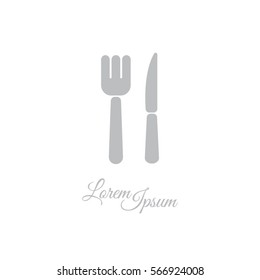 Web line icon. Cutlery (fork, knife)