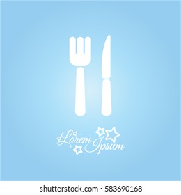 Web line icon. Cutlery (fork, knife)