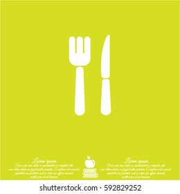 Web line icon. Cutlery (fork, knife)