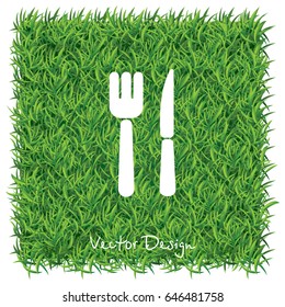 Web line icon. Cutlery (fork, knife)