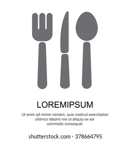 Web line icon. Cutlery (spoon, fork, knife)