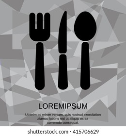 Web line icon. Cutlery (spoon, fork, knife)