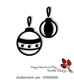 Web line icon. Decorations for the Christmas tree, Christmas balls