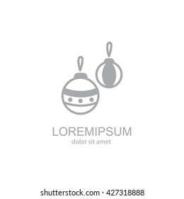 Web line icon. Decorations for the Christmas tree, Christmas balls