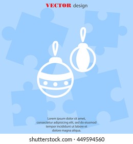Web line icon. Decorations for the Christmas tree, Christmas balls