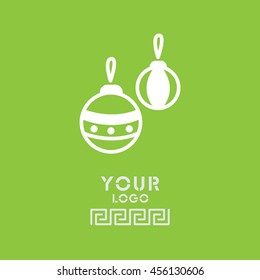 Web line icon. Decorations for the Christmas tree, Christmas balls