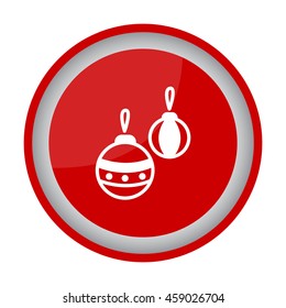Web line icon. Decorations for the Christmas tree, Christmas balls