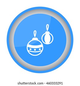 Web line icon. Decorations for the Christmas tree, Christmas balls