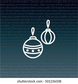 Web line icon. Decorations for the Christmas tree, Christmas balls