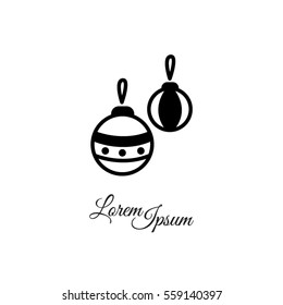 Web line icon. Decorations for the Christmas tree, Christmas balls