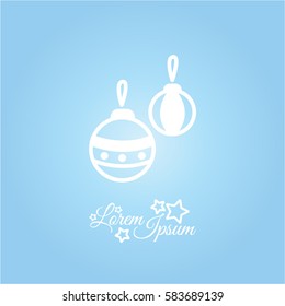 Web line icon. Decorations for the Christmas tree, Christmas balls
