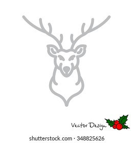 Web line icon. Deer; wild animals