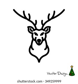 Web line icon. Deer; wild animals