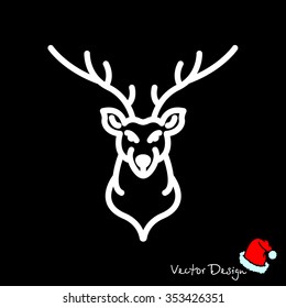 Web line icon. Deer; wild animals