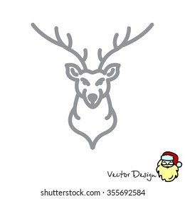 Web line icon. Deer; wild animals