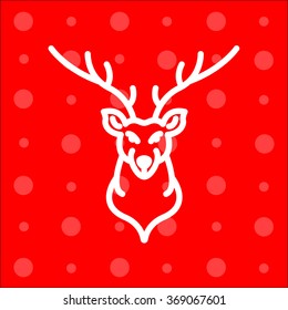 Web line icon. Deer; wild animals