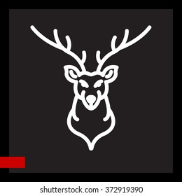Web line icon. Deer; wild animals