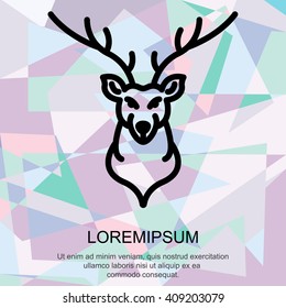 Web line icon. Deer; wild animals