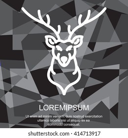 Web line icon. Deer; wild animals