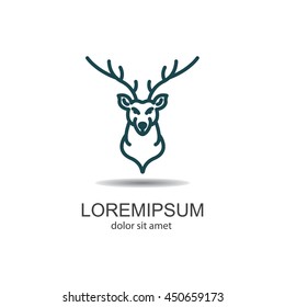 Web line icon. Deer; wild animals