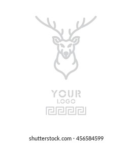 Web line icon. Deer; wild animals
