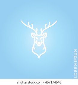 Web line icon. Deer; wild animals