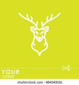 Web line icon. Deer; wild animals