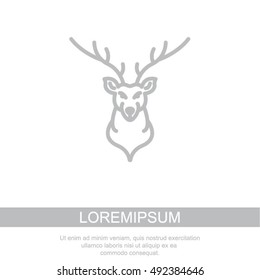 Web line icon. Deer; wild animals
