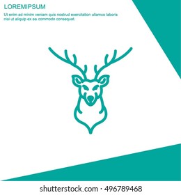 Web line icon. Deer; wild animals
