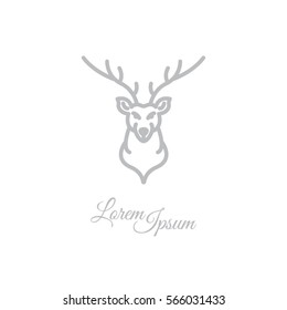 Web line icon. Deer; wild animals