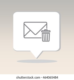 Web line icon. Delete message