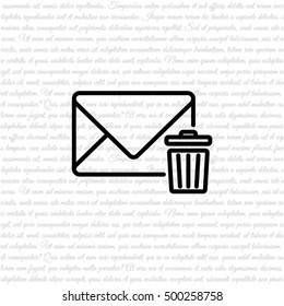 Web line icon. Delete message