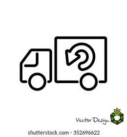 Web line icon. Delivery