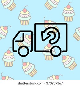 Web line icon. Delivery