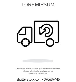 Web line icon. Delivery