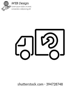 Web line icon. Delivery