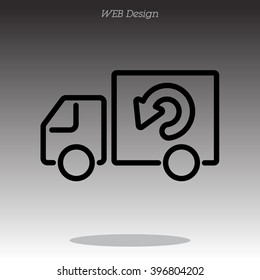 Web line icon. Delivery