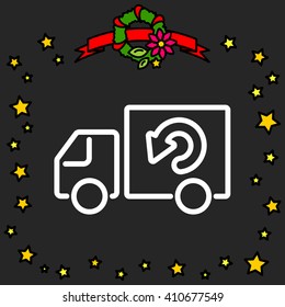 Web line icon. Delivery