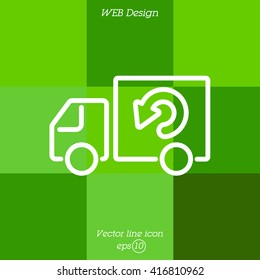 Web line icon. Delivery