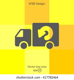 Web line icon. Delivery