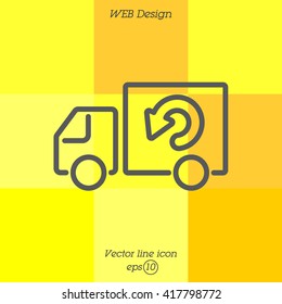 Web line icon. Delivery
