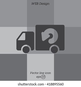 Web line icon. Delivery