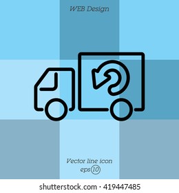 Web line icon. Delivery